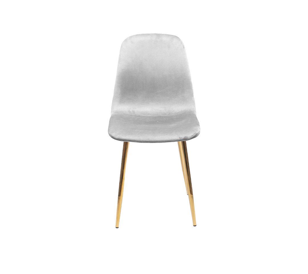 Vivian Gold Silla de tela gamuzada
