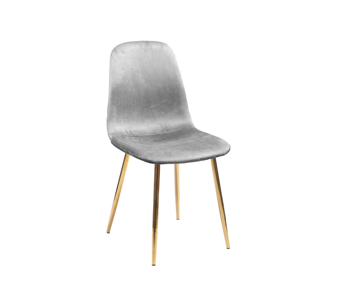 Vivian Gold Silla de tela gamuzada