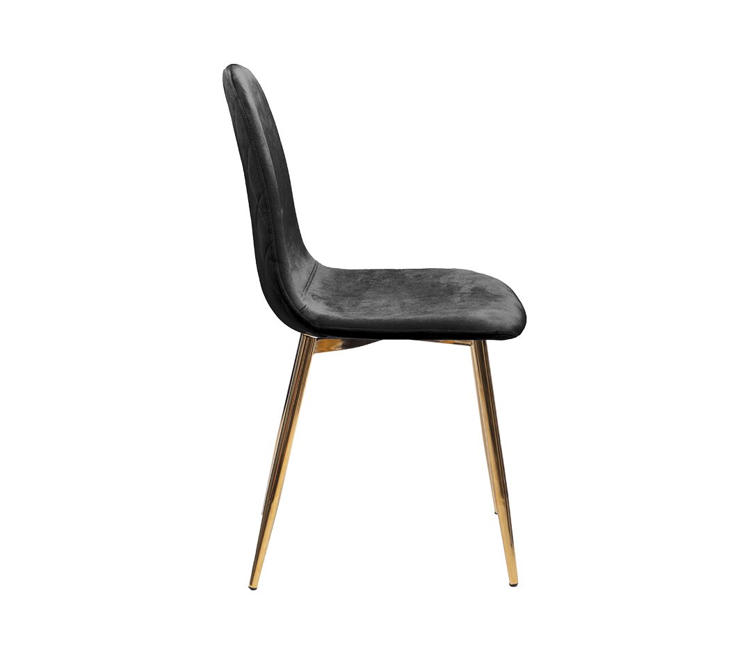 Vivian Gold Silla de tela gamuzada