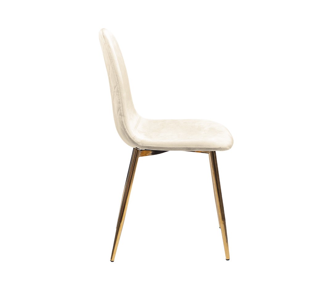 Vivian Gold Silla de tela gamuzada