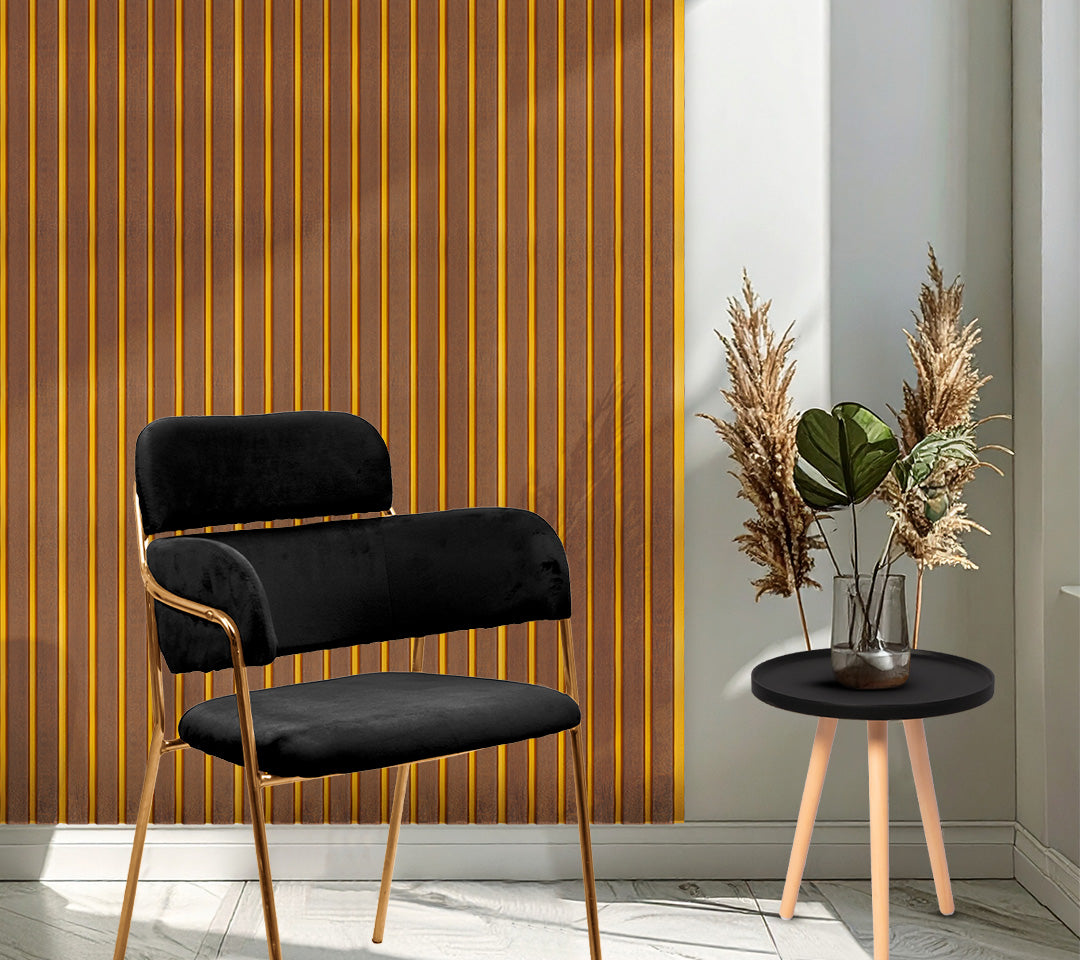 Wall Panel WPS MADERA MARRÓN NOGAL Y DORADO