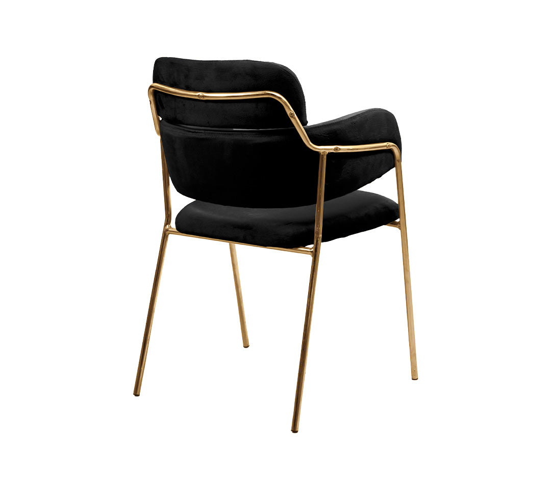 IVORY Silla gamuzada - Patas Gold
