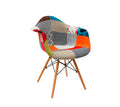 SILLA EAMES CON BRAZOS TAPIZADA VINTAGE