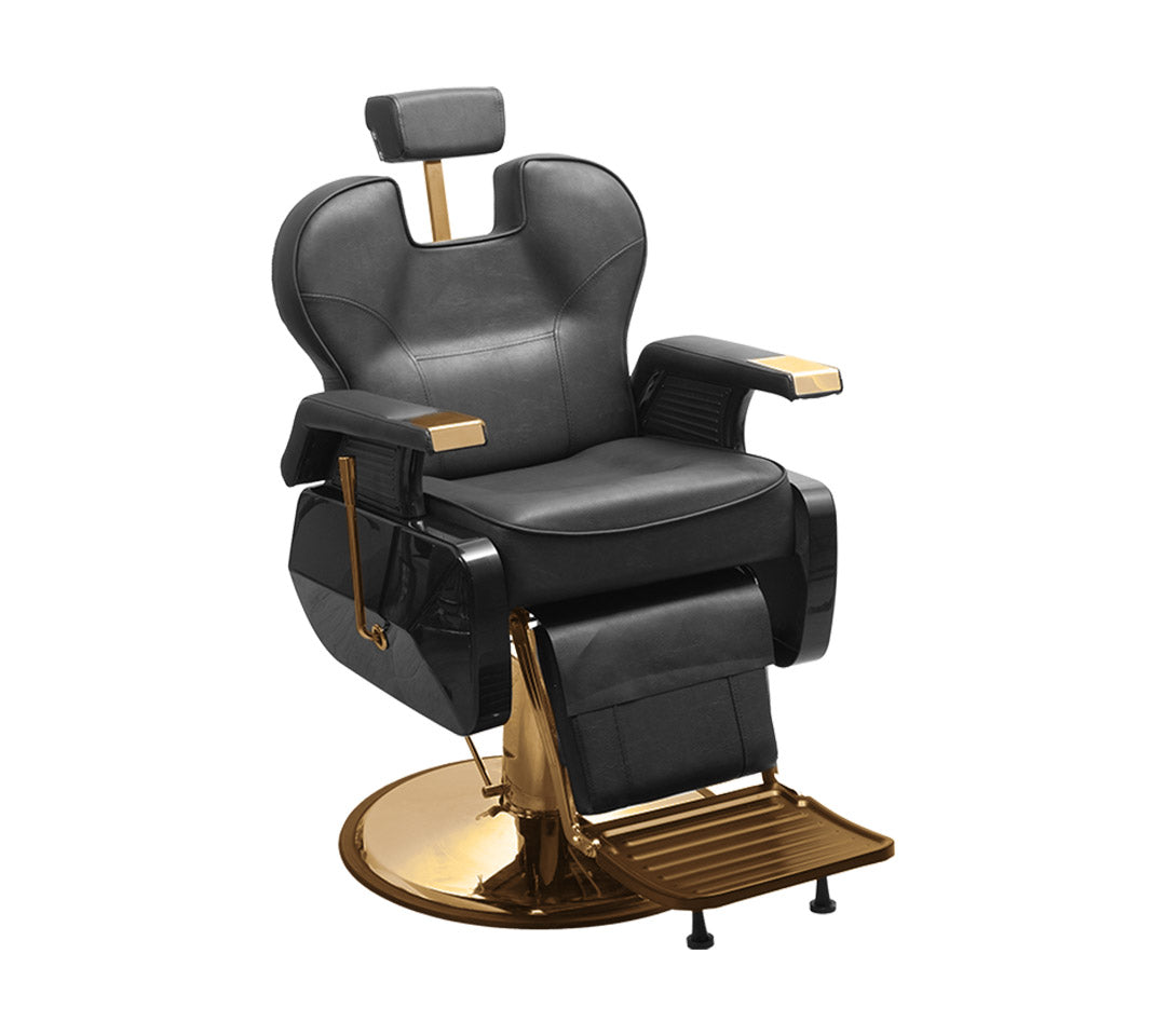 SILLÓN DE BARBERÍA BLACK PRO GOLD