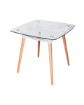 MESA CUADRADA GLASS ALECIA 80x80cm