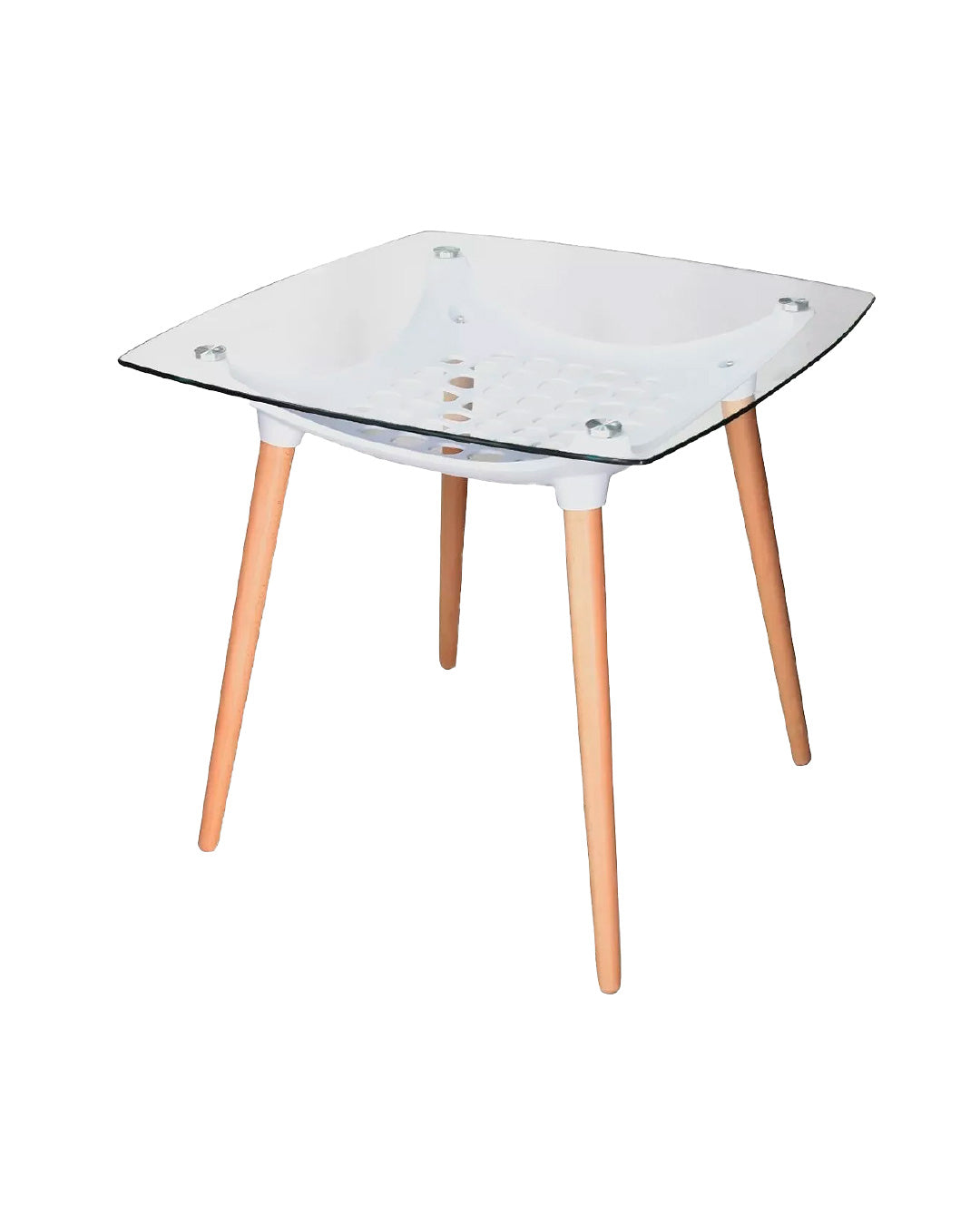 MESA CUADRADA GLASS ALECIA 80x80cm
