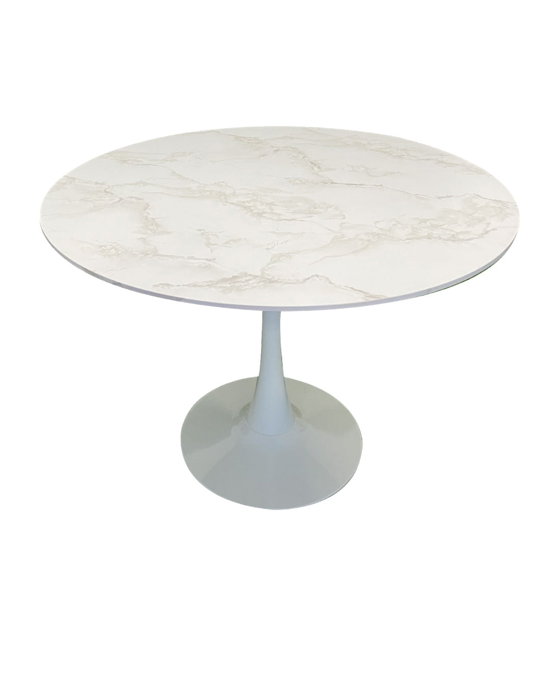 MESA REDONDA MOD. MARMOL BLANCO 100x75cm