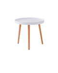 MESA REDONDA REVISTERO BLANCO 40x45cm