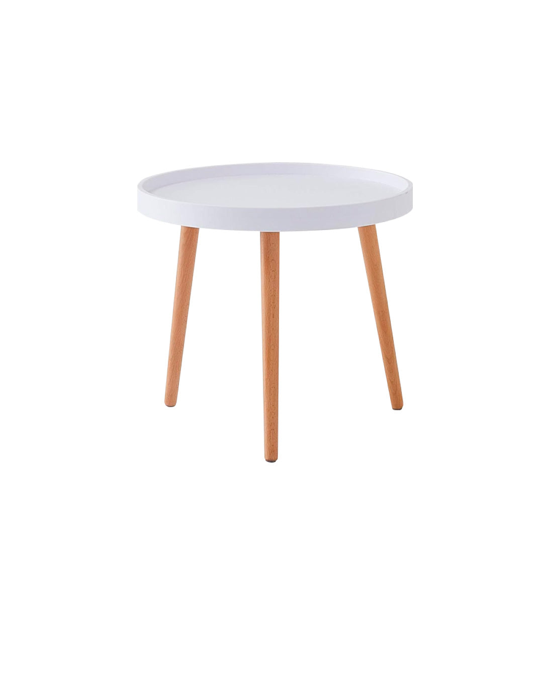 MESA REDONDA REVISTERO BLANCO 40x45cm